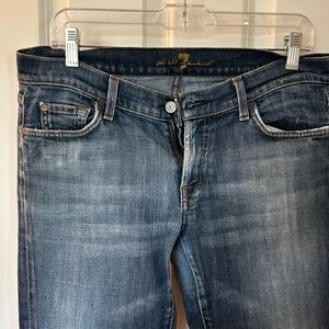 7 for all mankind flare denim jeans.
